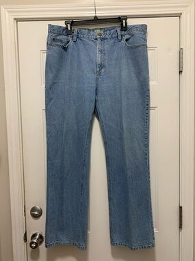 3/$15 Outdoor Life 100% Cotton Light Blue Men's Straight Jeans Size 38/32
